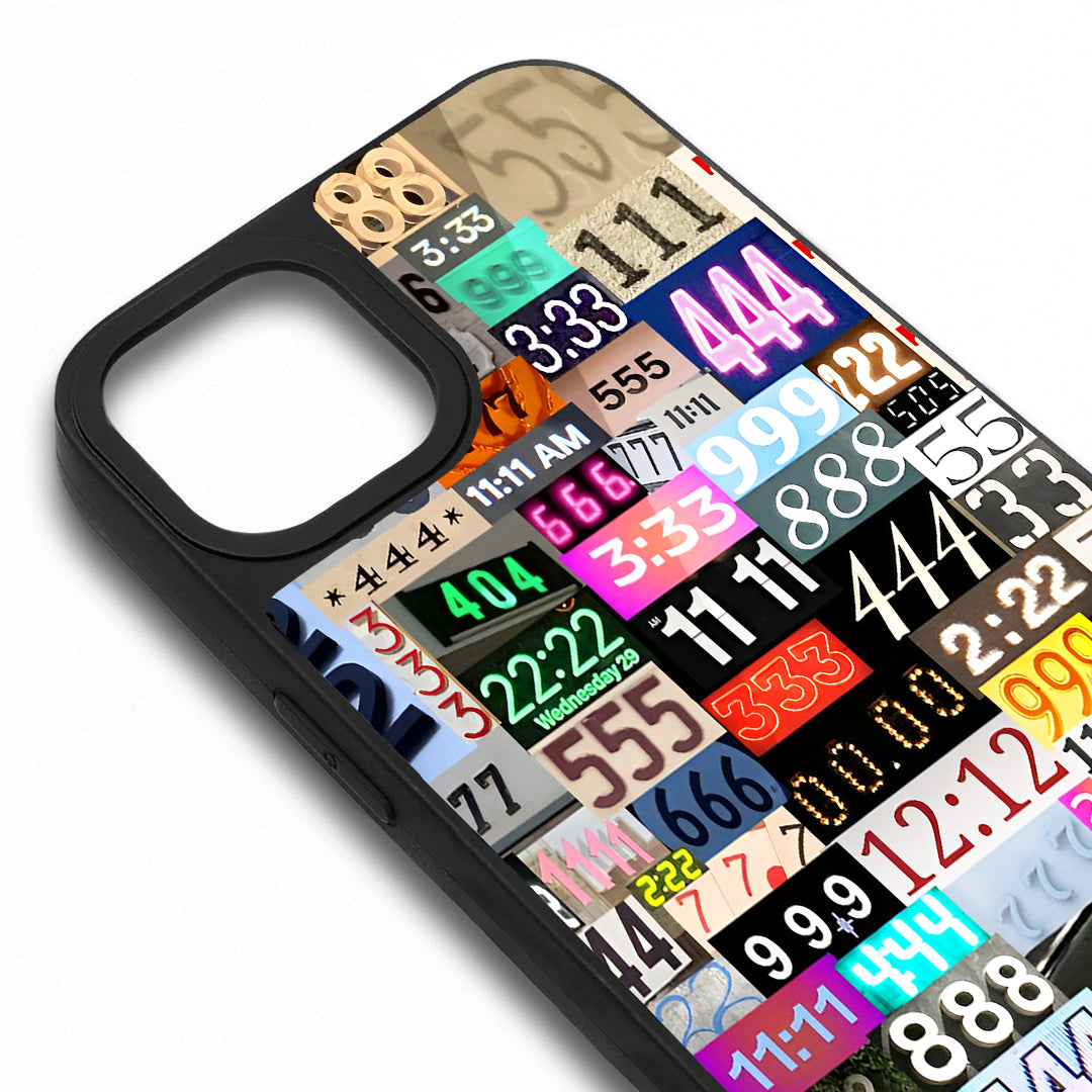 Angel Numbers Tamperli Parlak Telefon Kılıfı