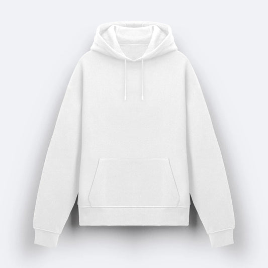 Beyaz Basic Hoodie
