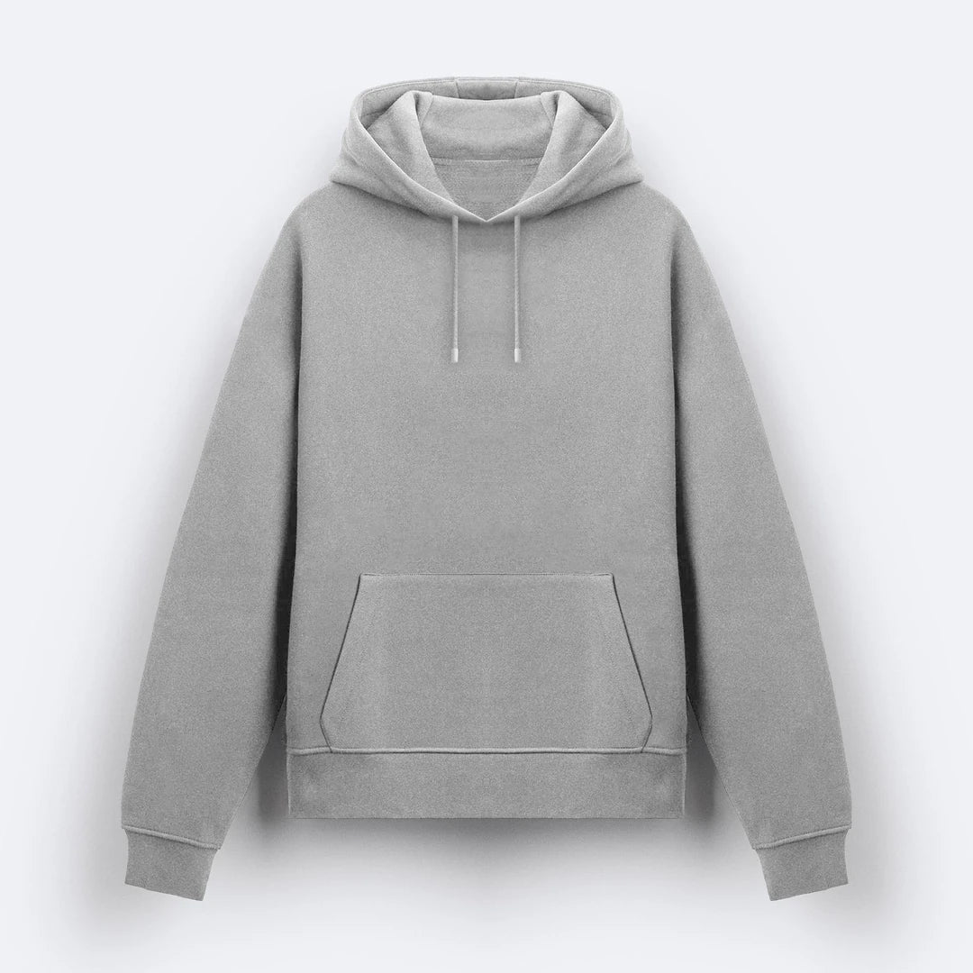 Gri Basic Hoodie